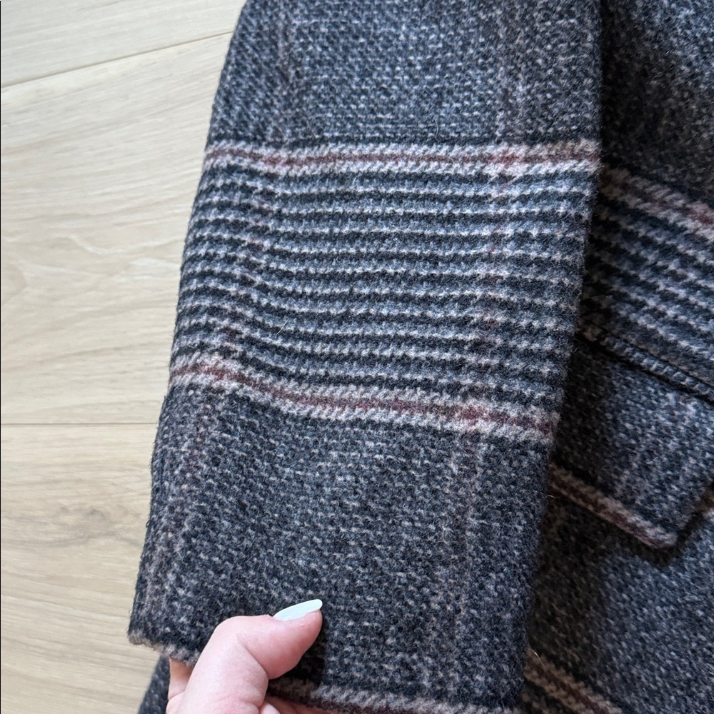 NEW- House of Harlow 1960 Wool Blend Plaid Coat - Picture 6 of 13